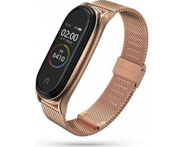 Tech Protect Herms Λουράκι Leather Μαύρο (Mi Band 5)