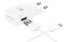 Samsung EP-TA20 Φορτιστής με Καλώδιο USB-C με Θύρα USB-A 15W White - Image 2